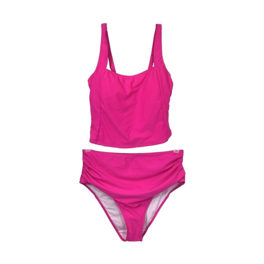 Pink Swimsuit 2 Piece Tankini Bikini Sz L